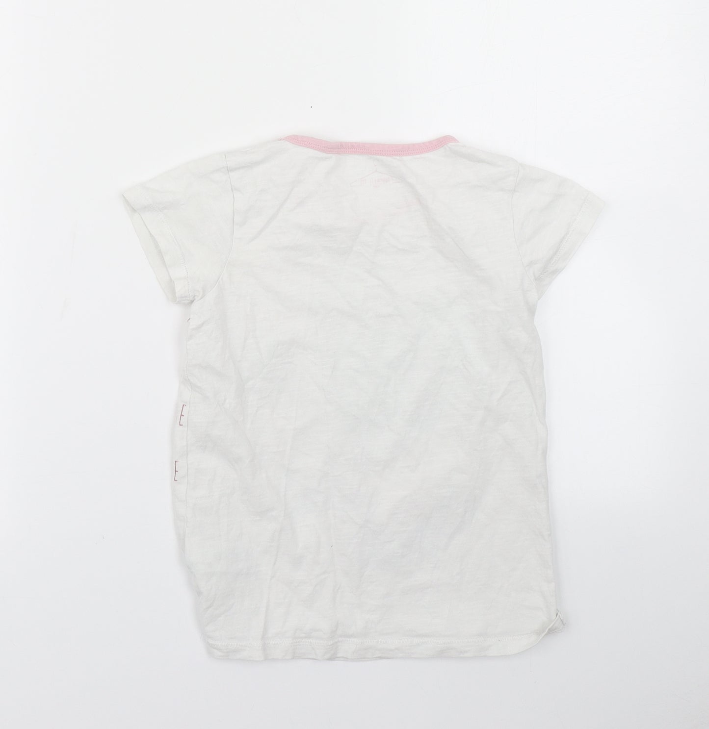 NEXT Girls White   Basic T-Shirt Size 7 Years