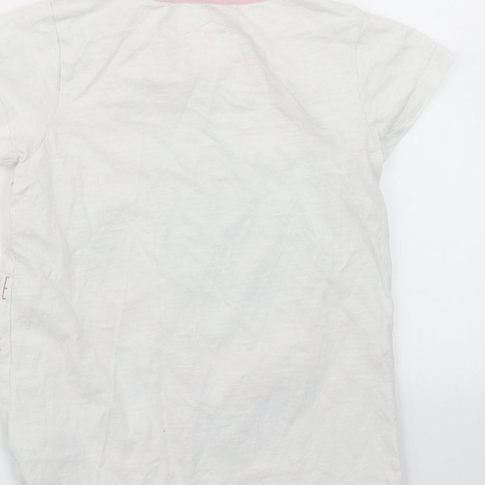 NEXT Girls White   Basic T-Shirt Size 7 Years