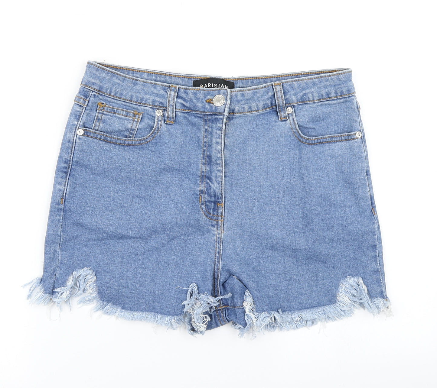 Parisian Womens Blue  Denim Hot Pants Shorts Size 14