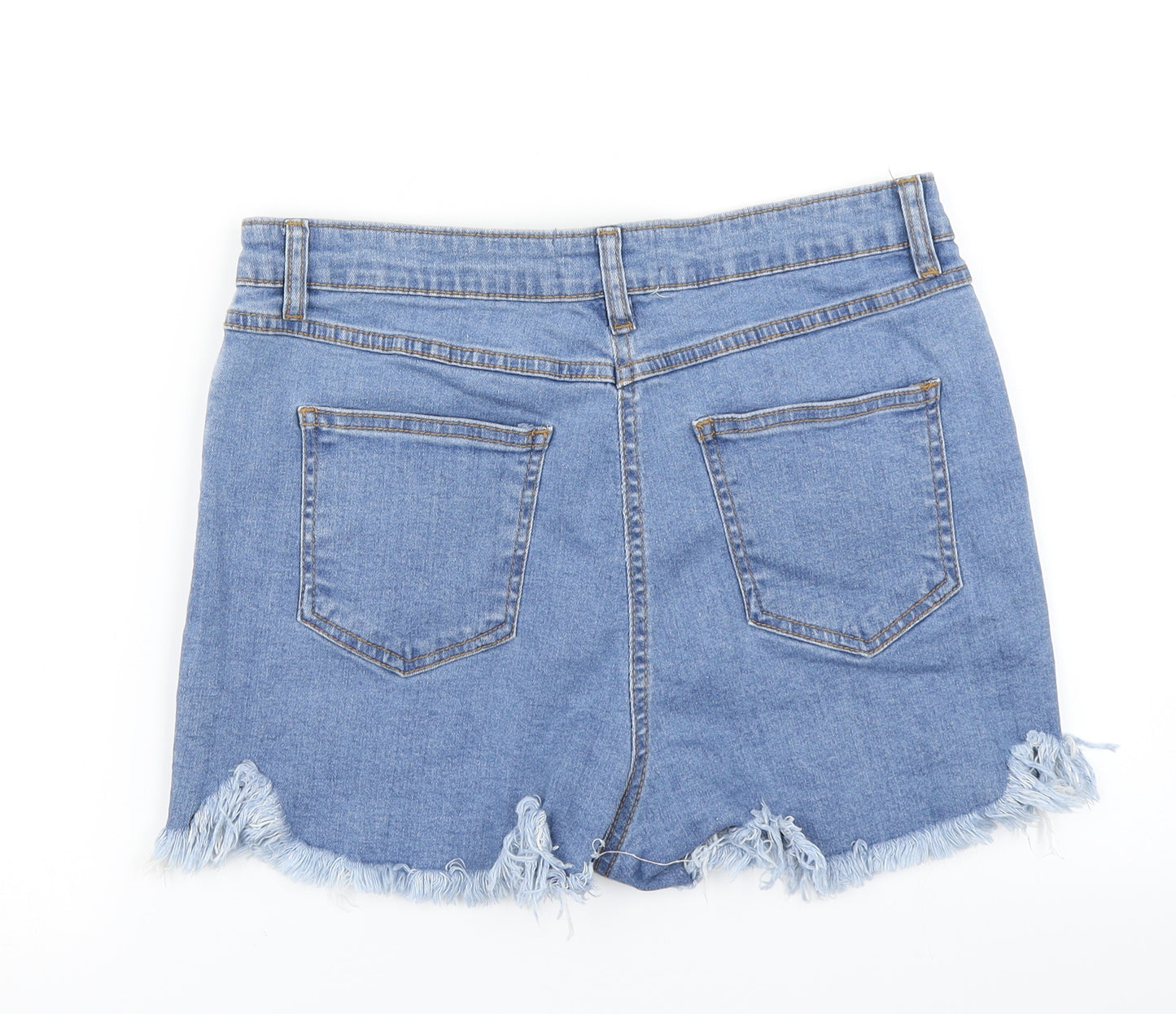 Parisian Womens Blue  Denim Hot Pants Shorts Size 14