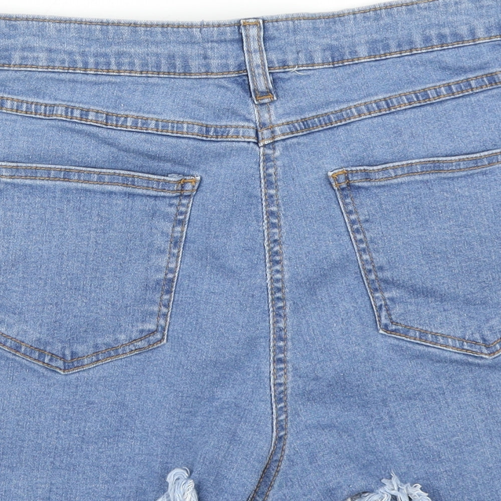 Parisian Womens Blue  Denim Hot Pants Shorts Size 14