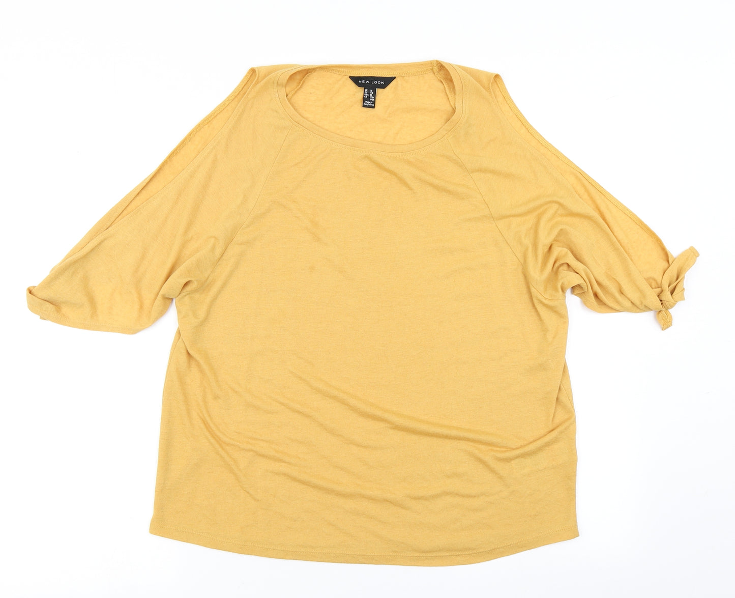 New Look Womens Yellow   Basic T-Shirt Size 16