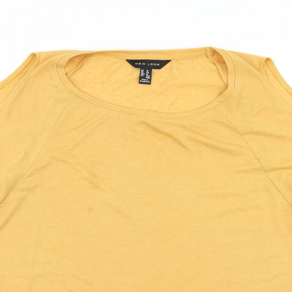 New Look Womens Yellow   Basic T-Shirt Size 16