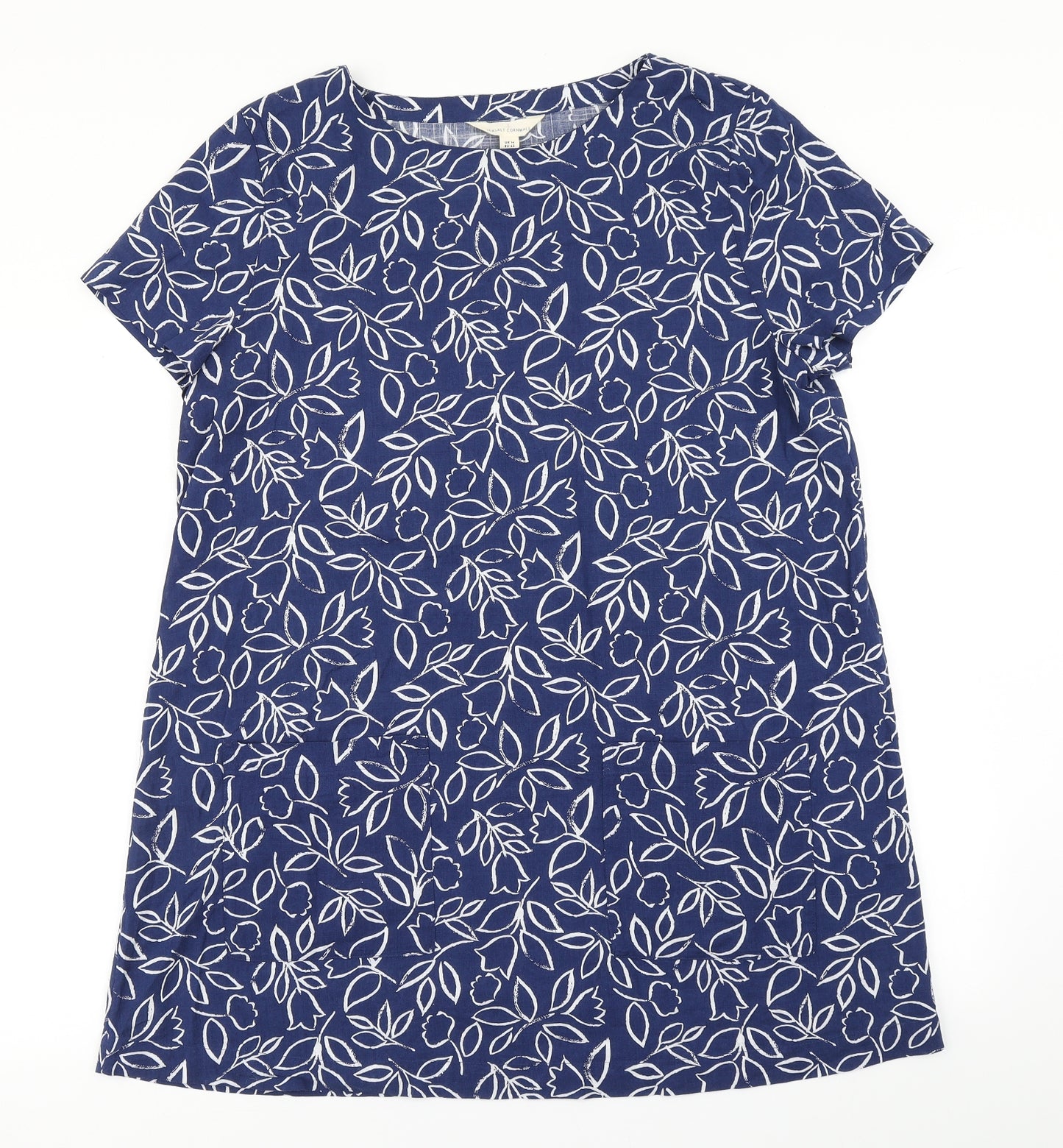 Seasalt Cornwall Womens Blue Floral  A-Line  Size 14