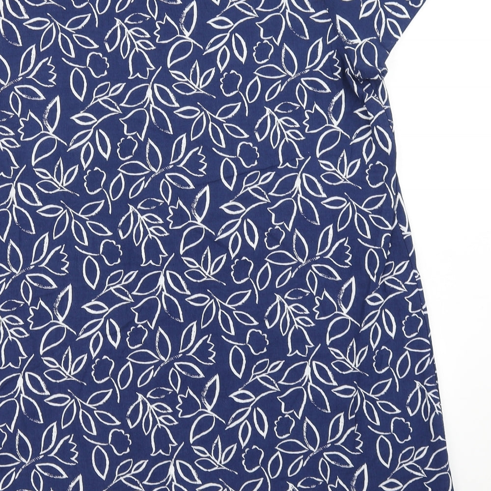 Seasalt Cornwall Womens Blue Floral  A-Line  Size 14