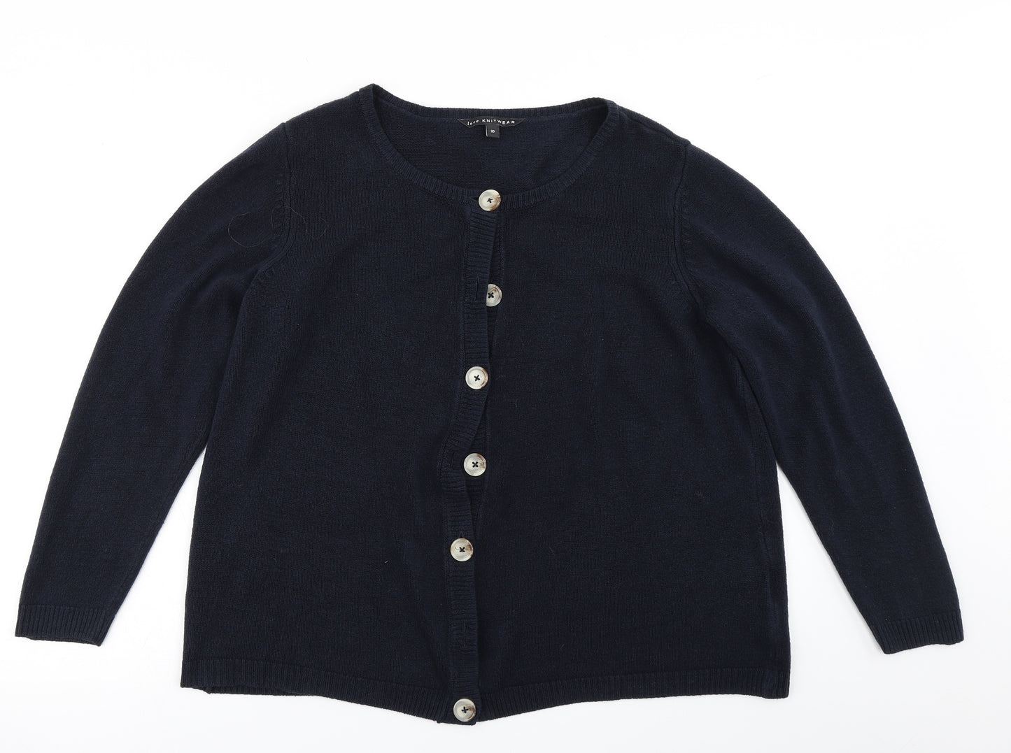 Bonmarché Womens Blue  Knit Cardigan Jumper Size 20