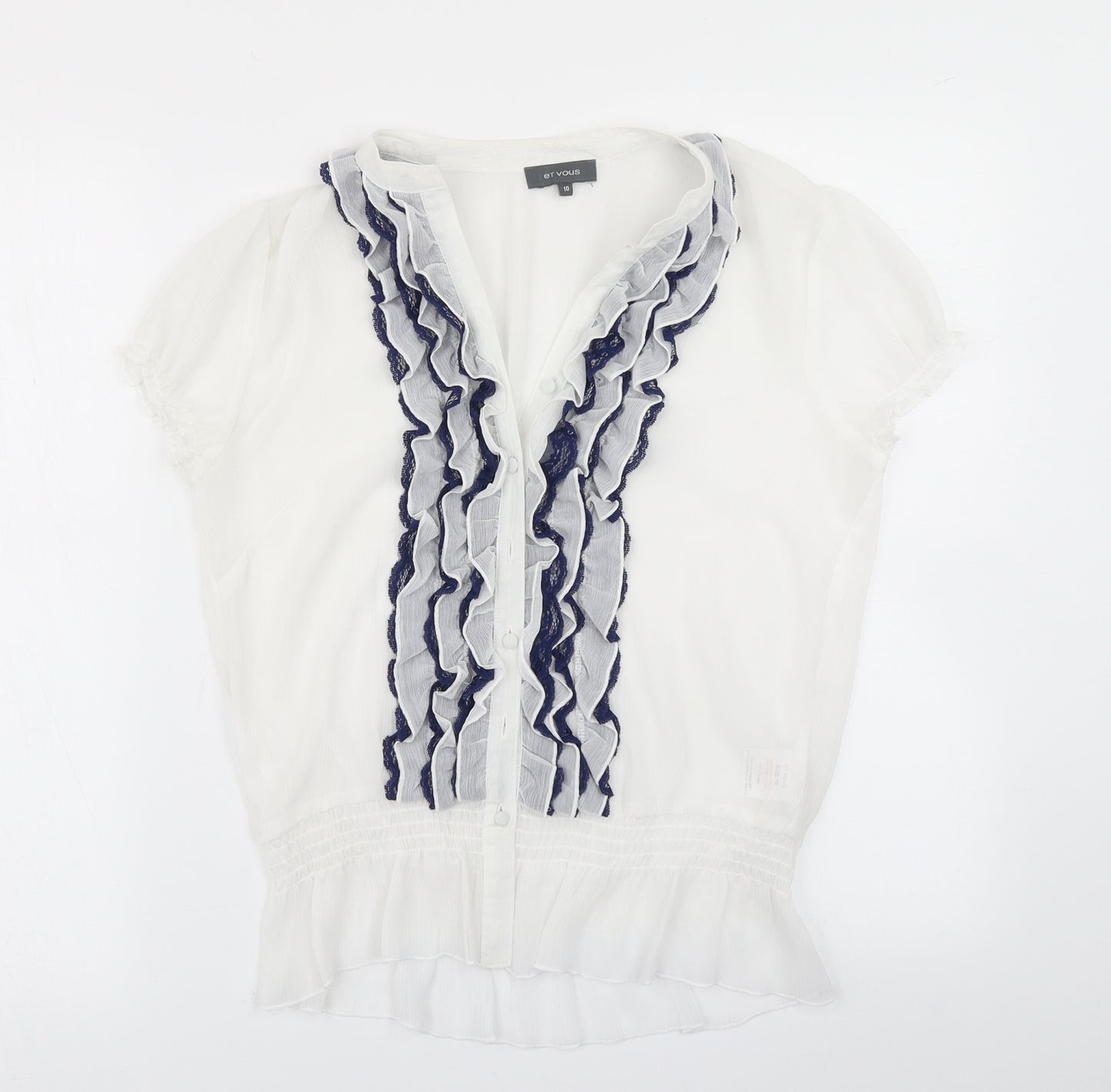 Et Vous Womens White   Basic Blouse Size 10