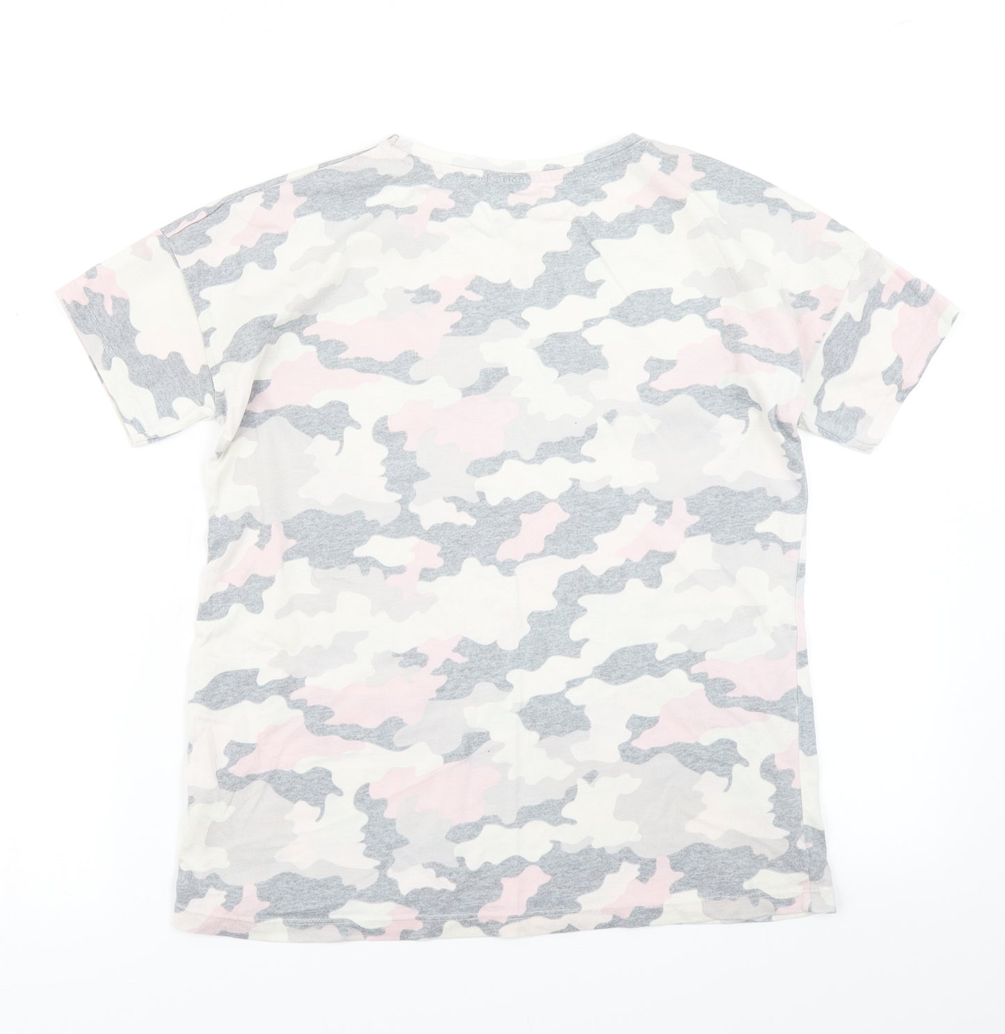 F&F Girls Grey Camouflage  Basic T-Shirt Size 11-12 Years