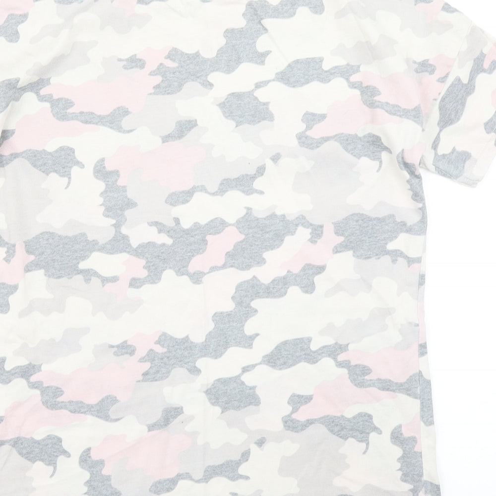 F&F Girls Grey Camouflage  Basic T-Shirt Size 11-12 Years