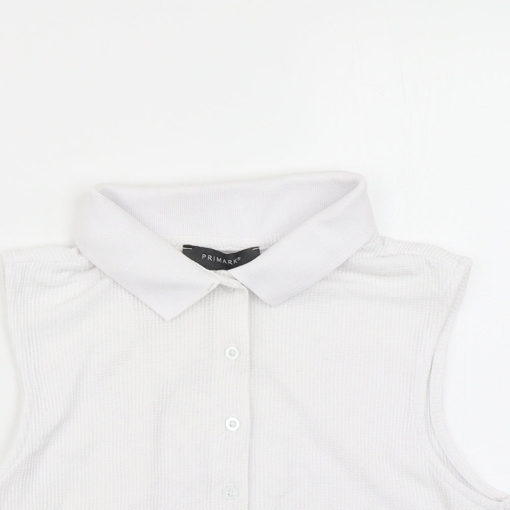 Primark Womens White   Cropped Tank Size S