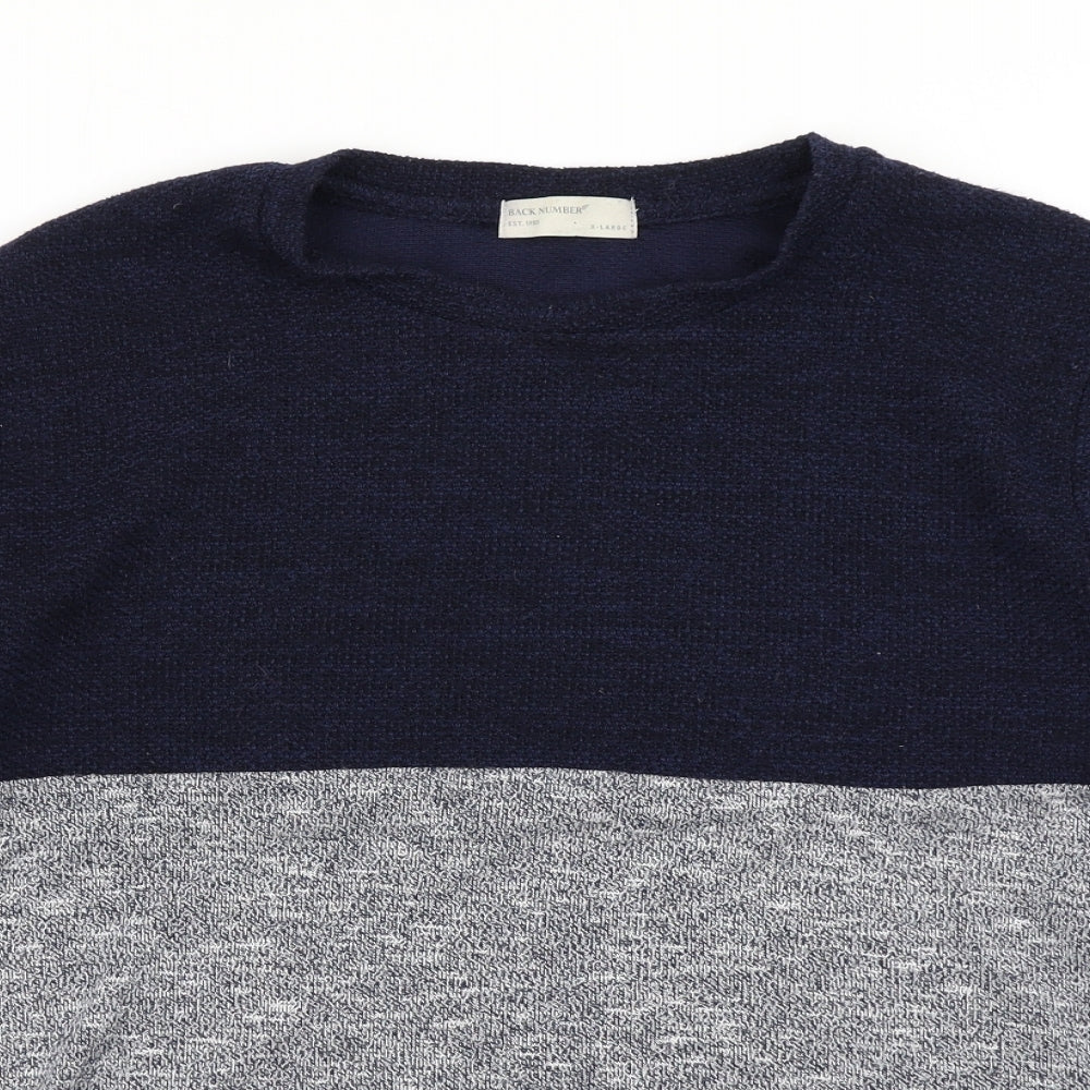 Back Number Mens Blue   Pullover Jumper Size XL