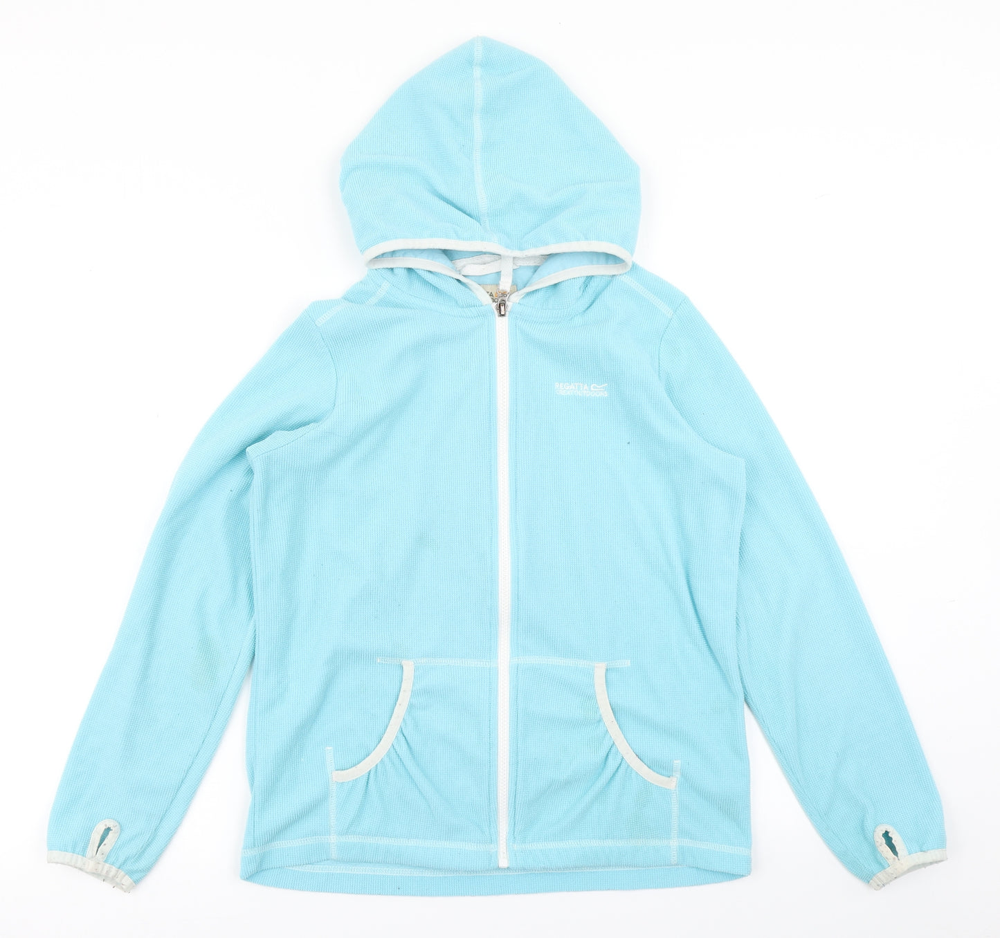 Regatta Girls Blue   Full Zip Hoodie Size 14 Years