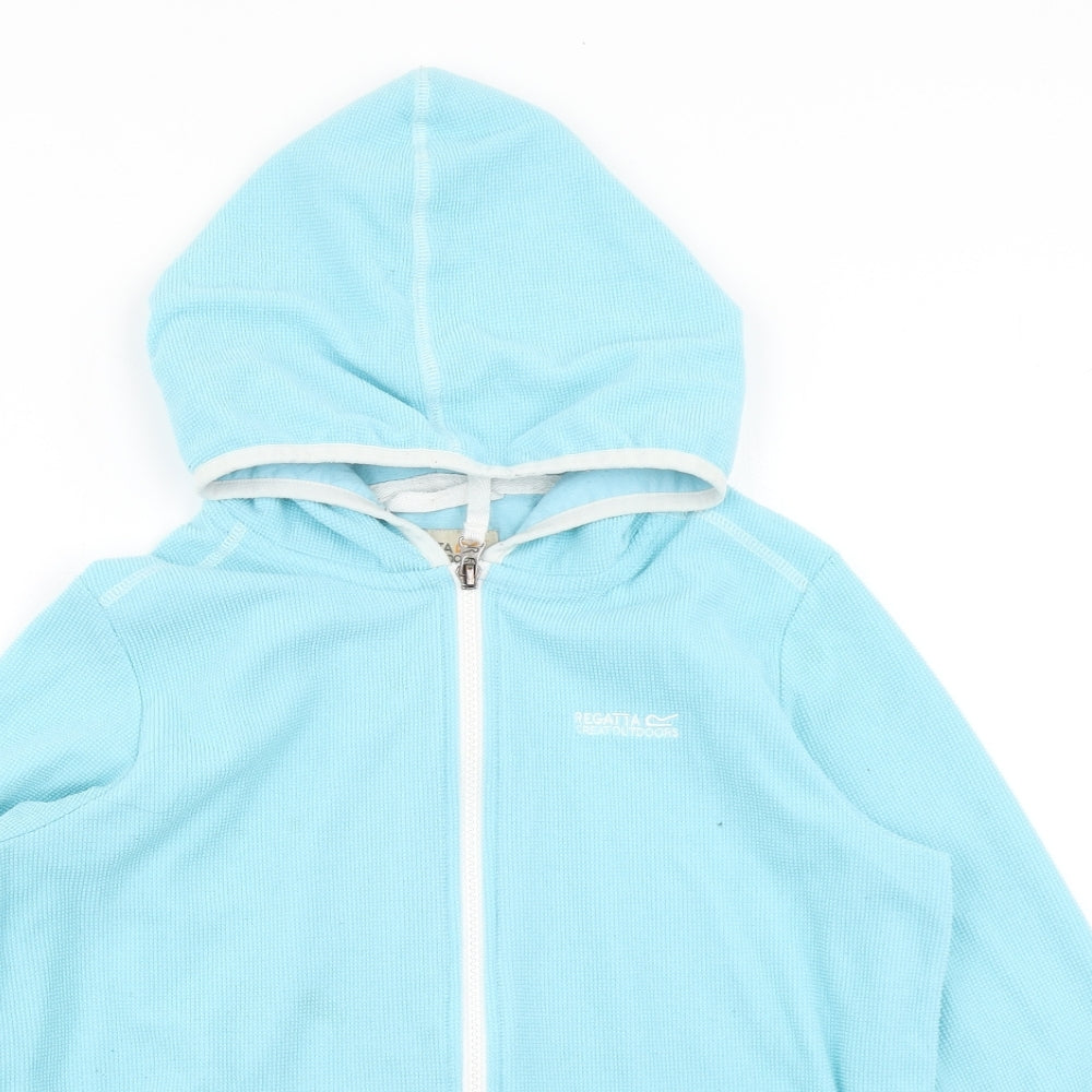 Regatta Girls Blue   Full Zip Hoodie Size 14 Years