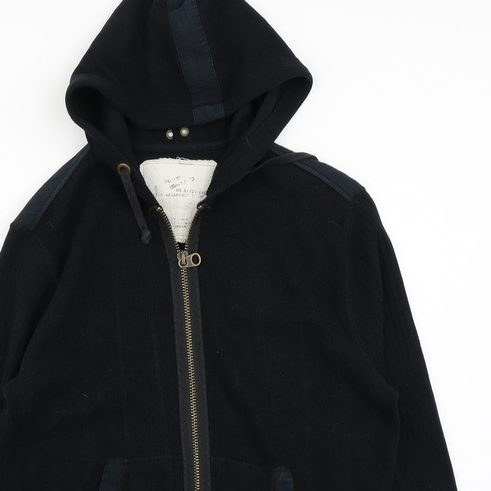 Genuine Raw Mens Black   Full Zip Hoodie Size L