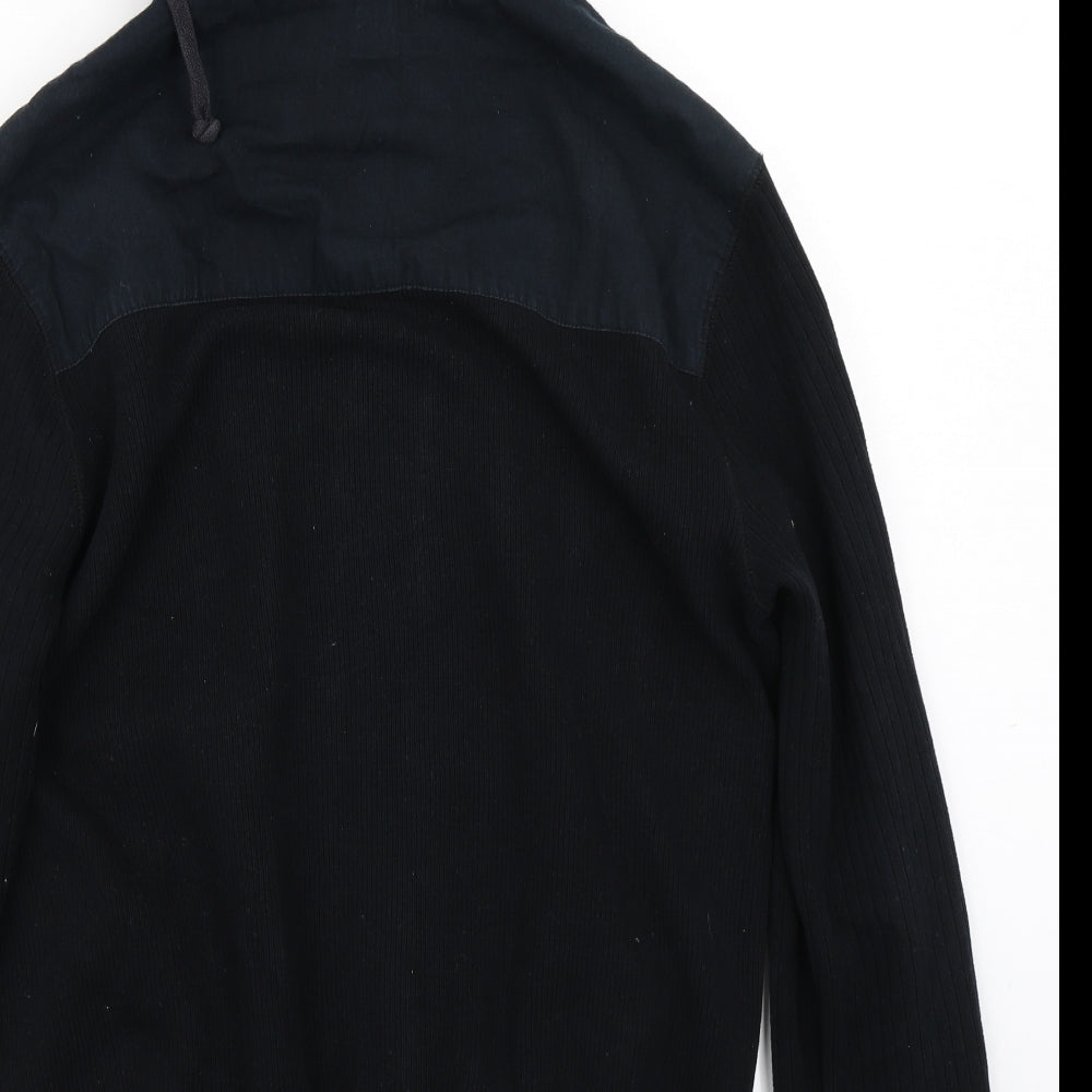Genuine Raw Mens Black   Full Zip Hoodie Size L