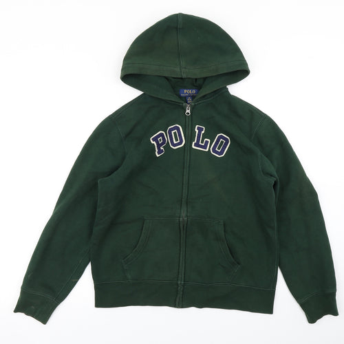 Polo Ralph Lauren Girls Green   Full Zip Hoodie Size 14 Years