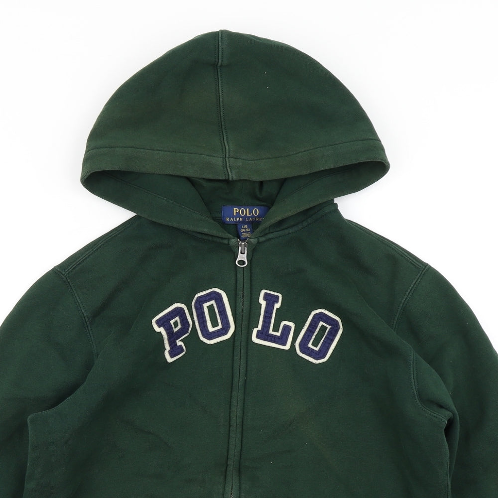 Polo Ralph Lauren Girls Green   Full Zip Hoodie Size 14 Years