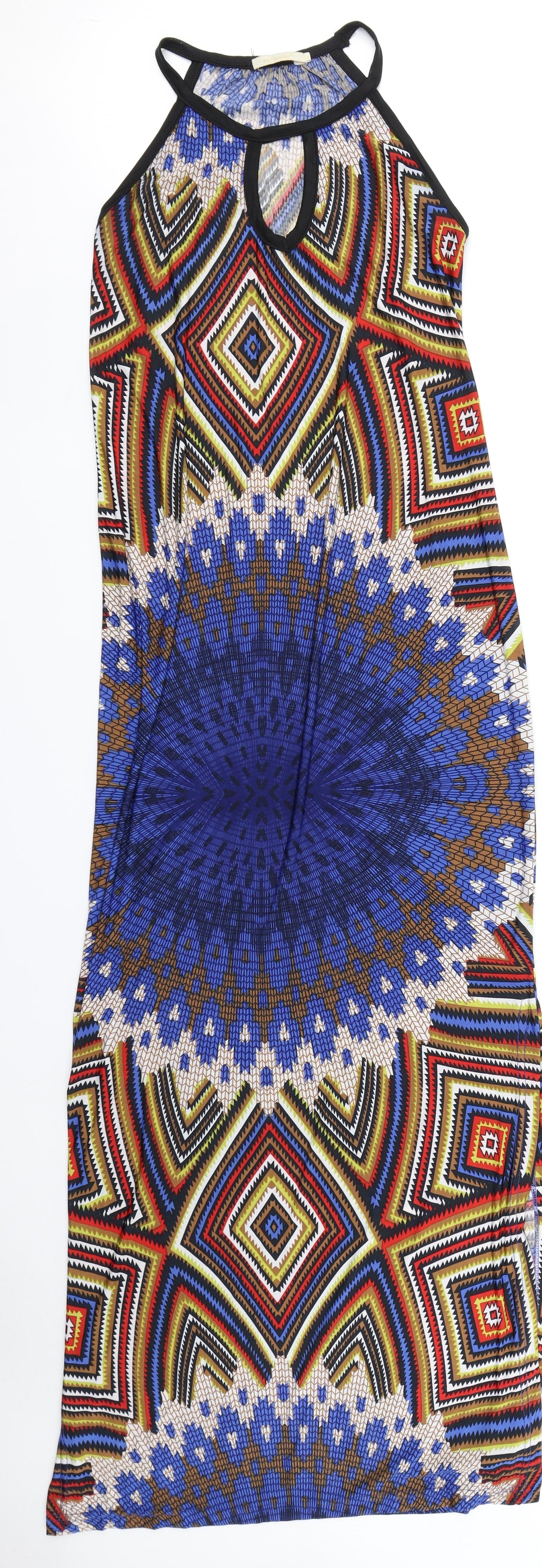 GED London Womens Blue Geometric  Maxi  Size S