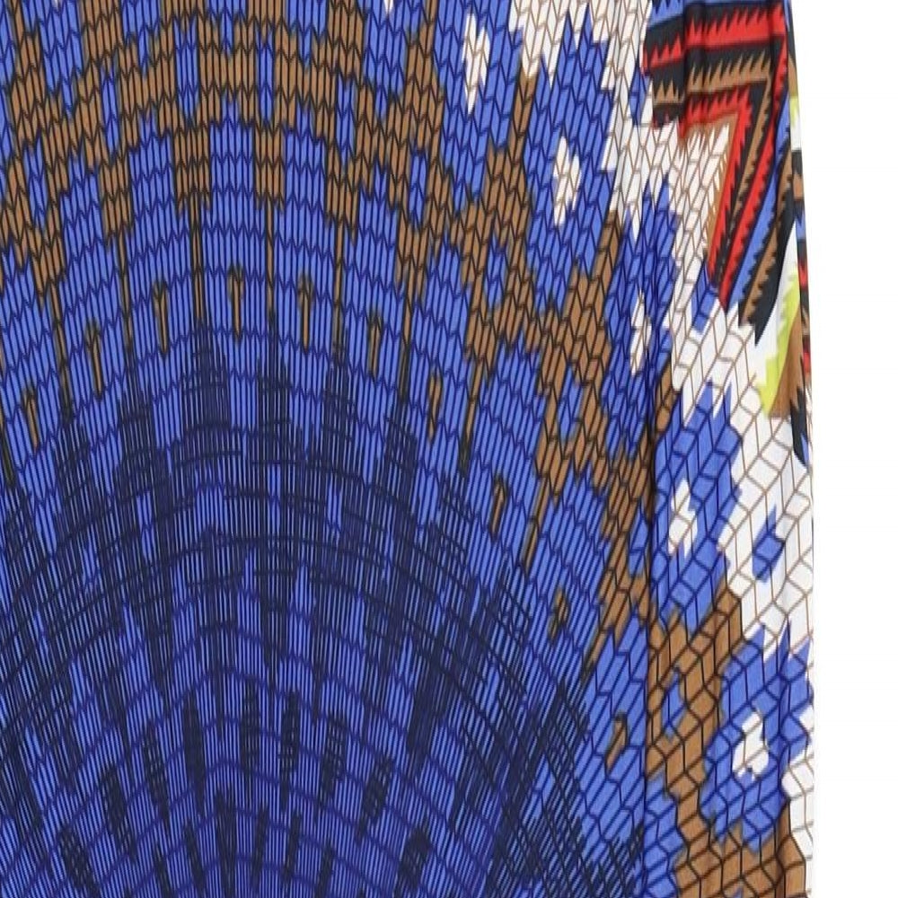 GED London Womens Blue Geometric  Maxi  Size S