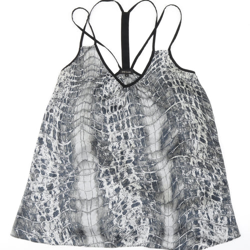 River Island Womens Grey Animal Print  Camisole Blouse Size 8