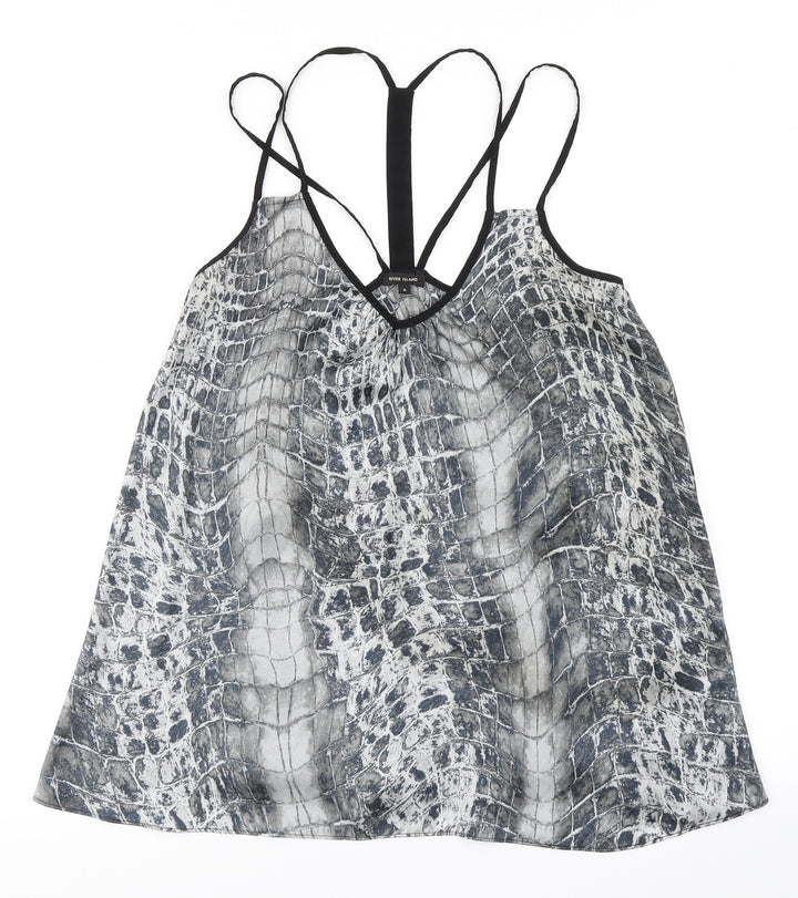 River Island Womens Grey Animal Print  Camisole Blouse Size 8