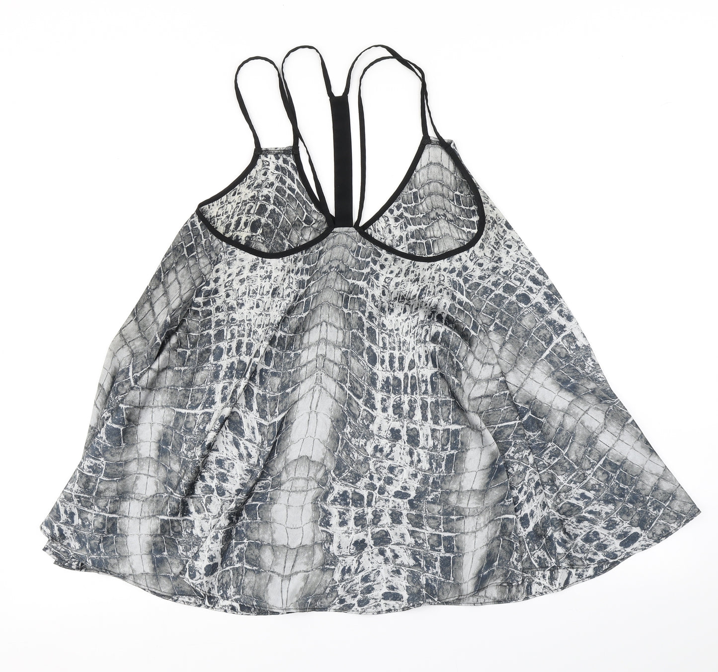River Island Womens Grey Animal Print  Camisole Blouse Size 8