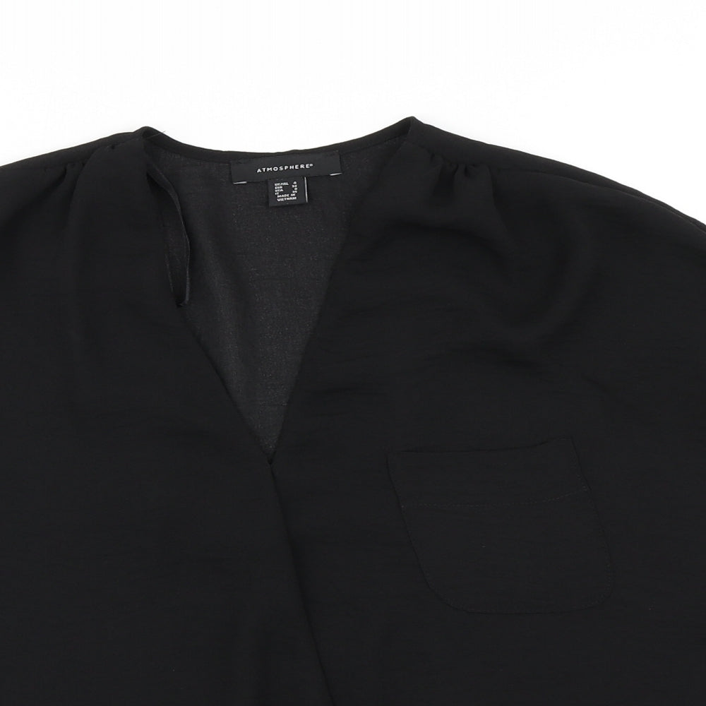 Atmosphere Womens Black   Basic Blouse Size 4