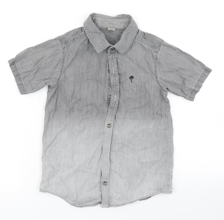 TU Boys Grey   Basic Button-Up Size 8 Years  - Ombre