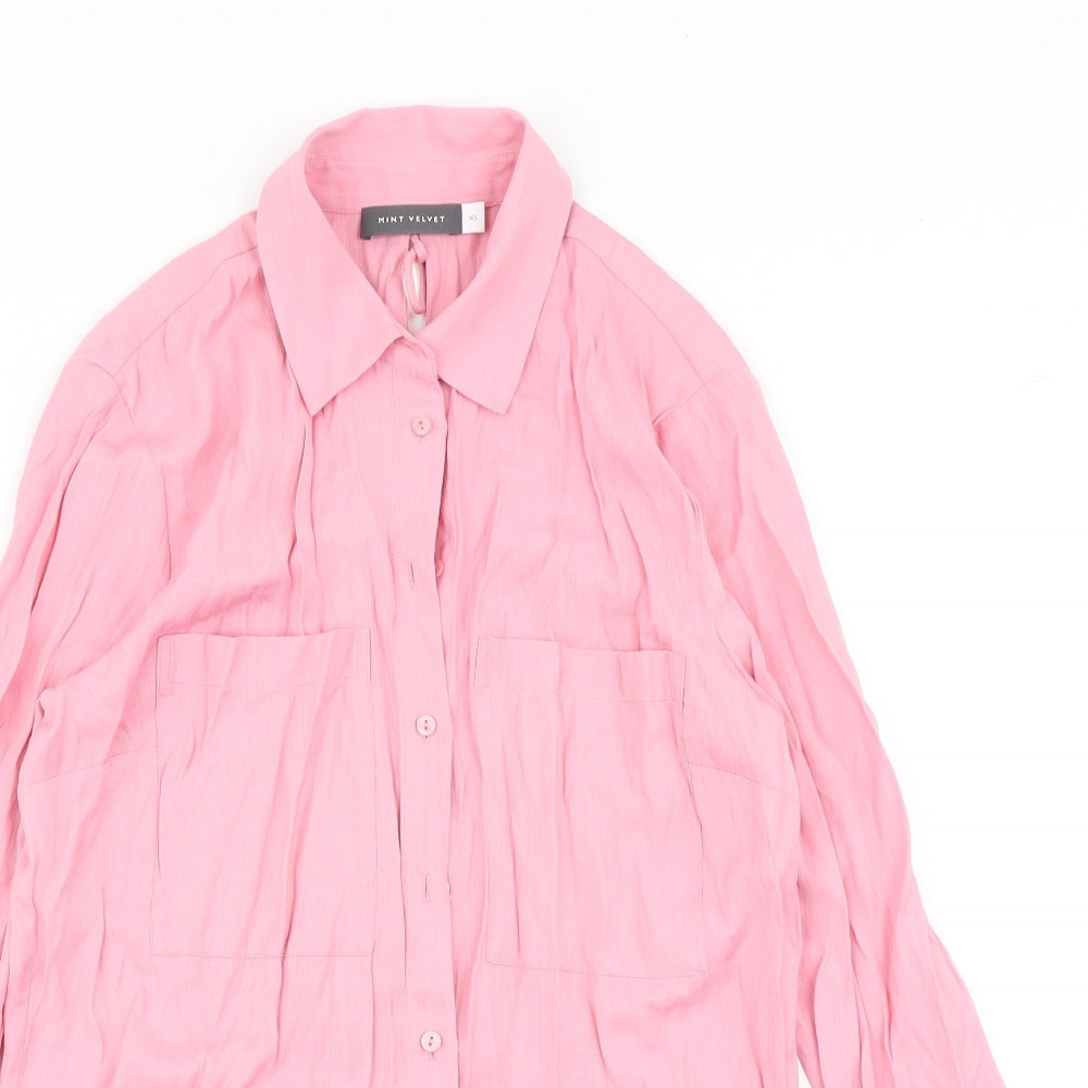 Mint Velvet Womens Pink   Basic Blouse Size XS