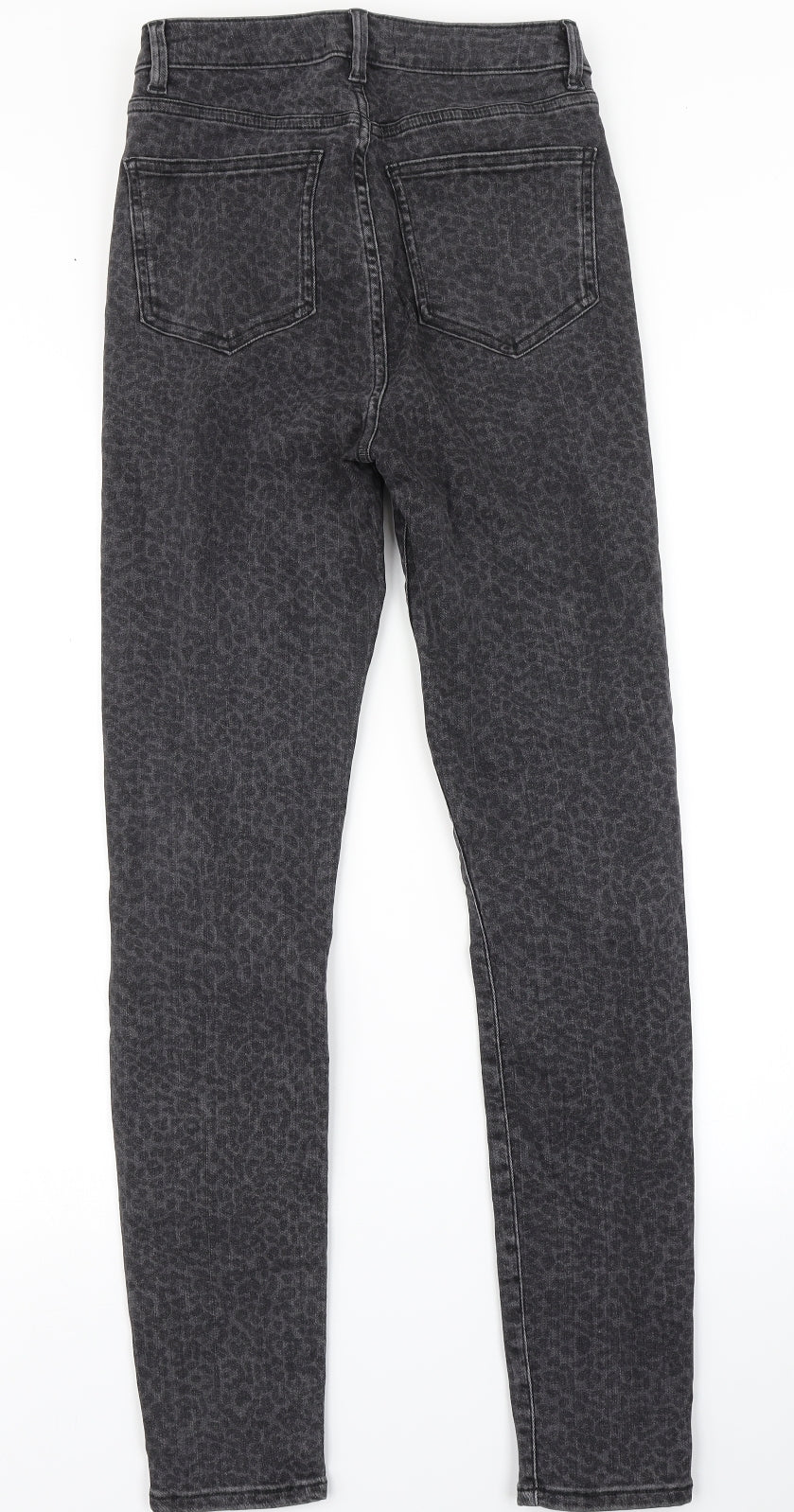 Mint Velvet Womens Grey Animal Print Denim Skinny Jeans Size 10 L28 in