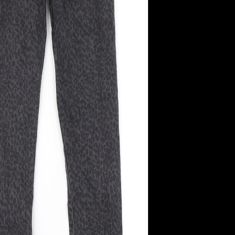 Mint Velvet Womens Grey Animal Print Denim Skinny Jeans Size 10 L28 in