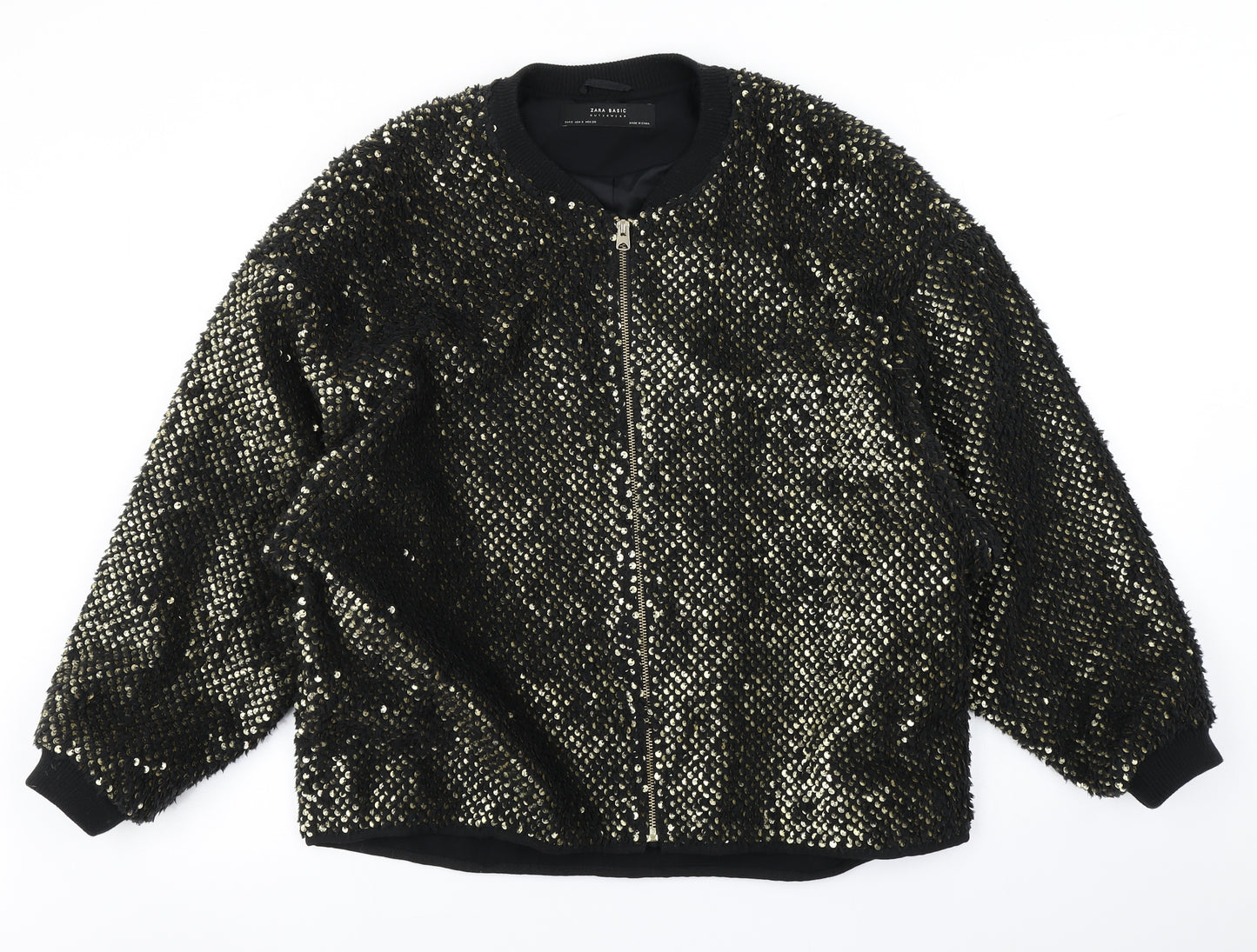 Zara Womens Black   Bomber Jacket Coat Size S