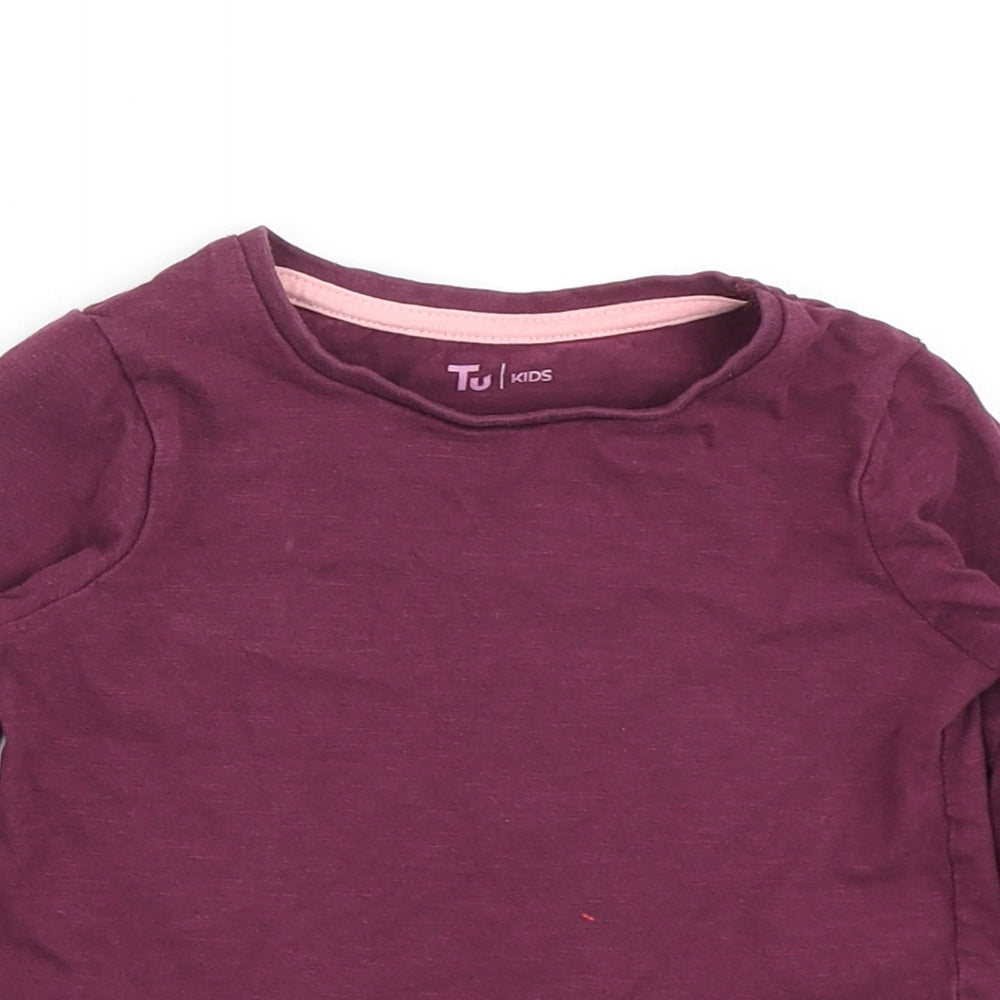 TU Girls Purple   Basic T-Shirt Size 18-24 Months