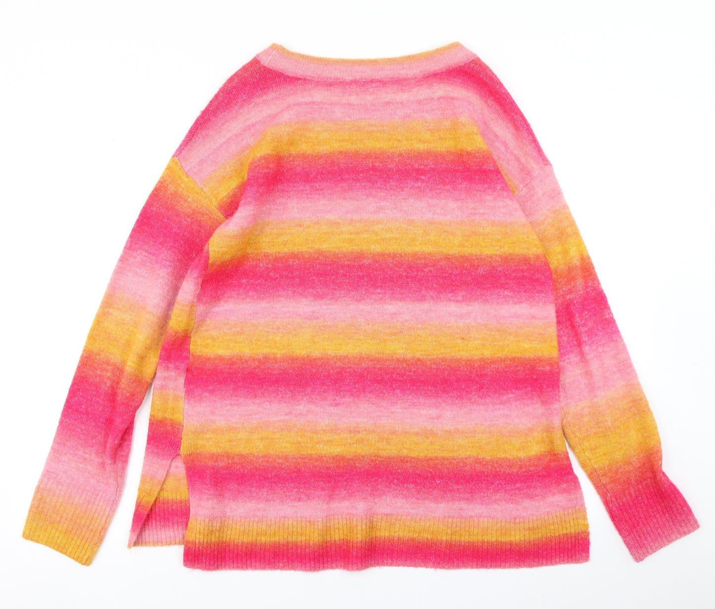 Gap Womens Pink Striped Knit Pullover Jumper Size L