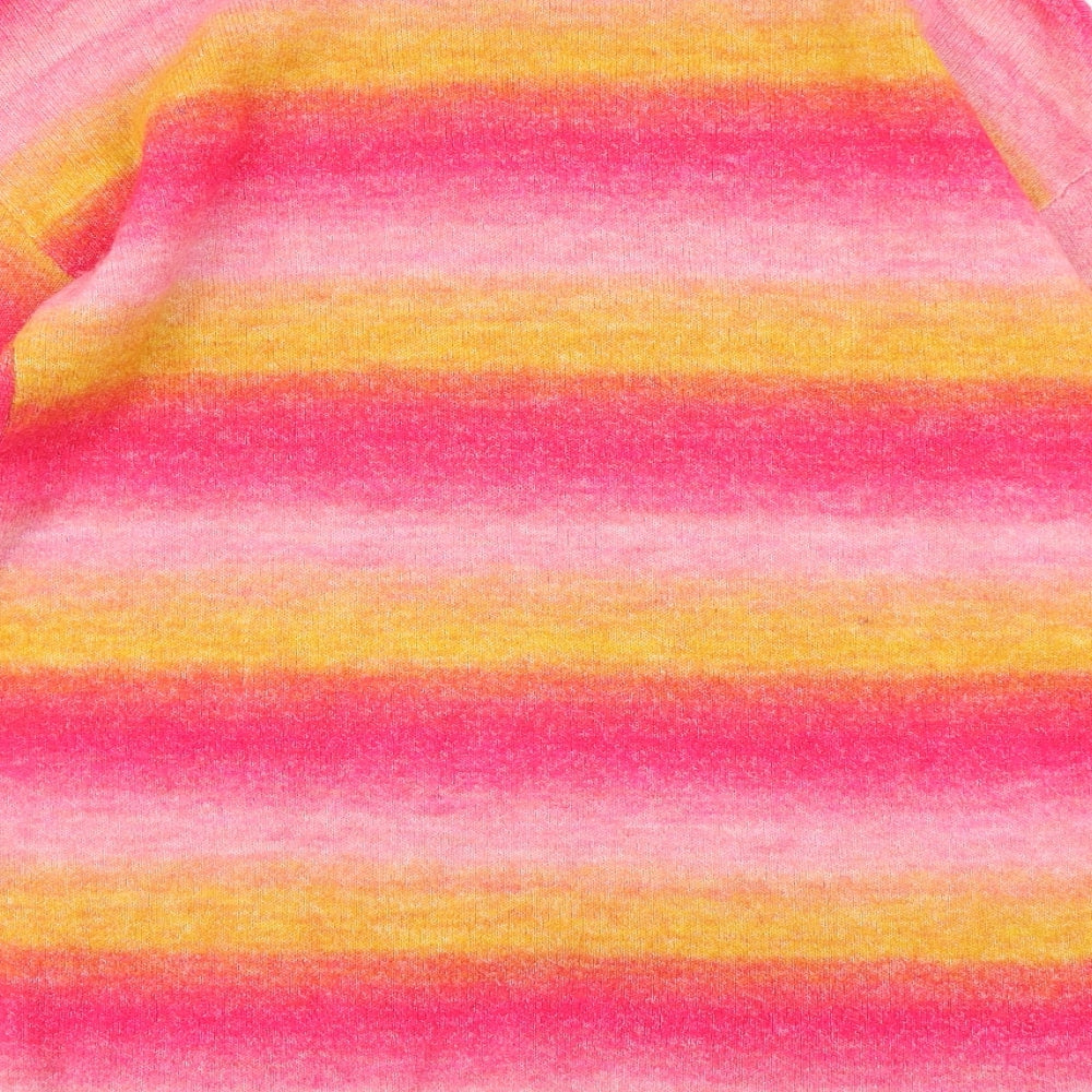 Gap Womens Pink Striped Knit Pullover Jumper Size L