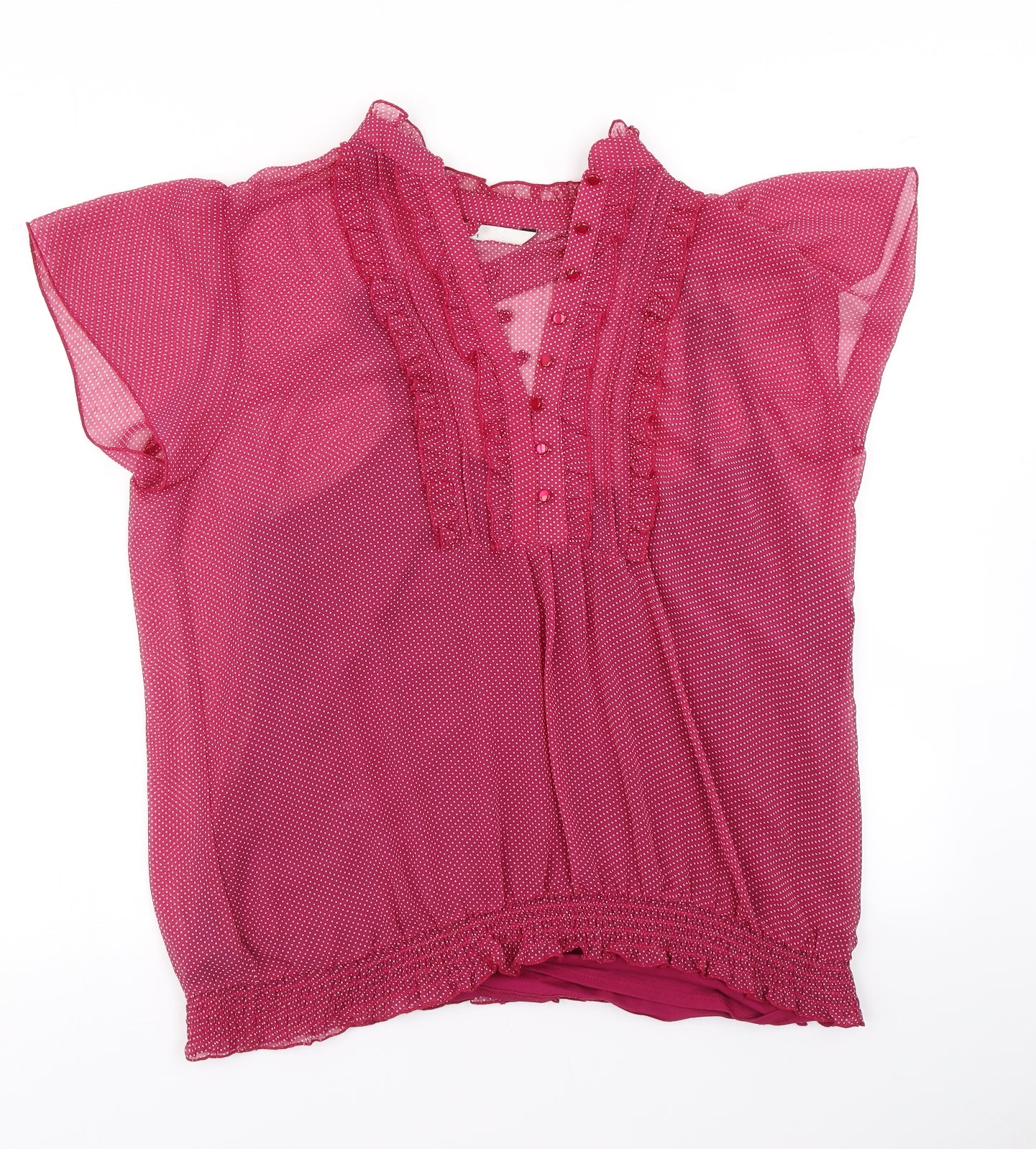 BHS Womens Purple Polka Dot  Basic Blouse Size 18