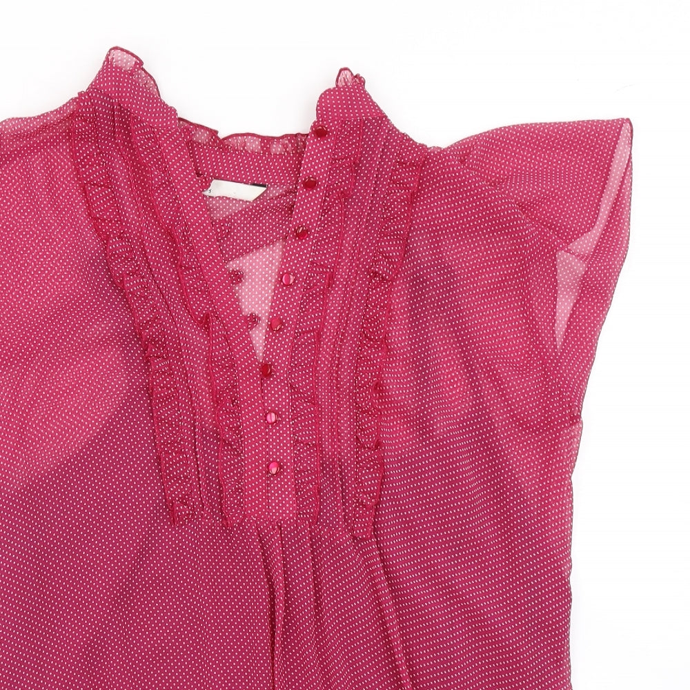 BHS Womens Purple Polka Dot  Basic Blouse Size 18