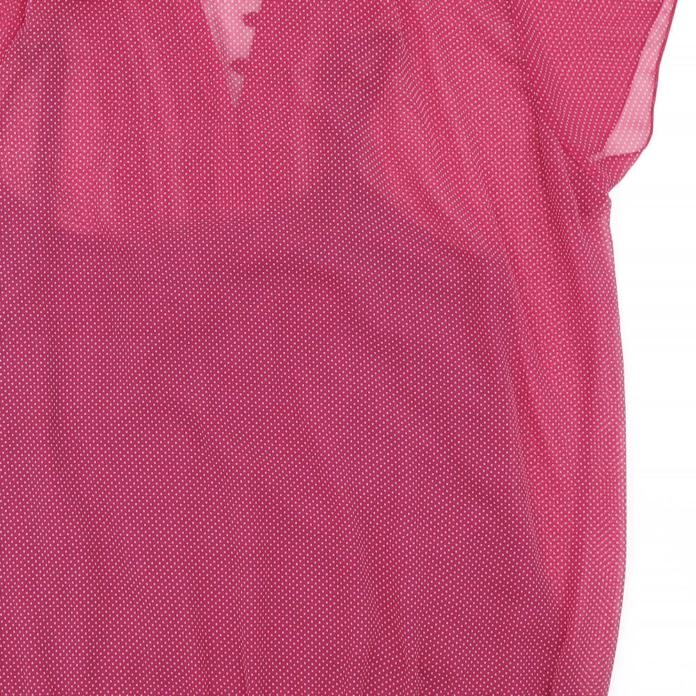 BHS Womens Purple Polka Dot  Basic Blouse Size 18