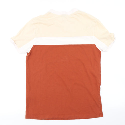 ASOS Mens Brown Colourblock   T-Shirt Size S