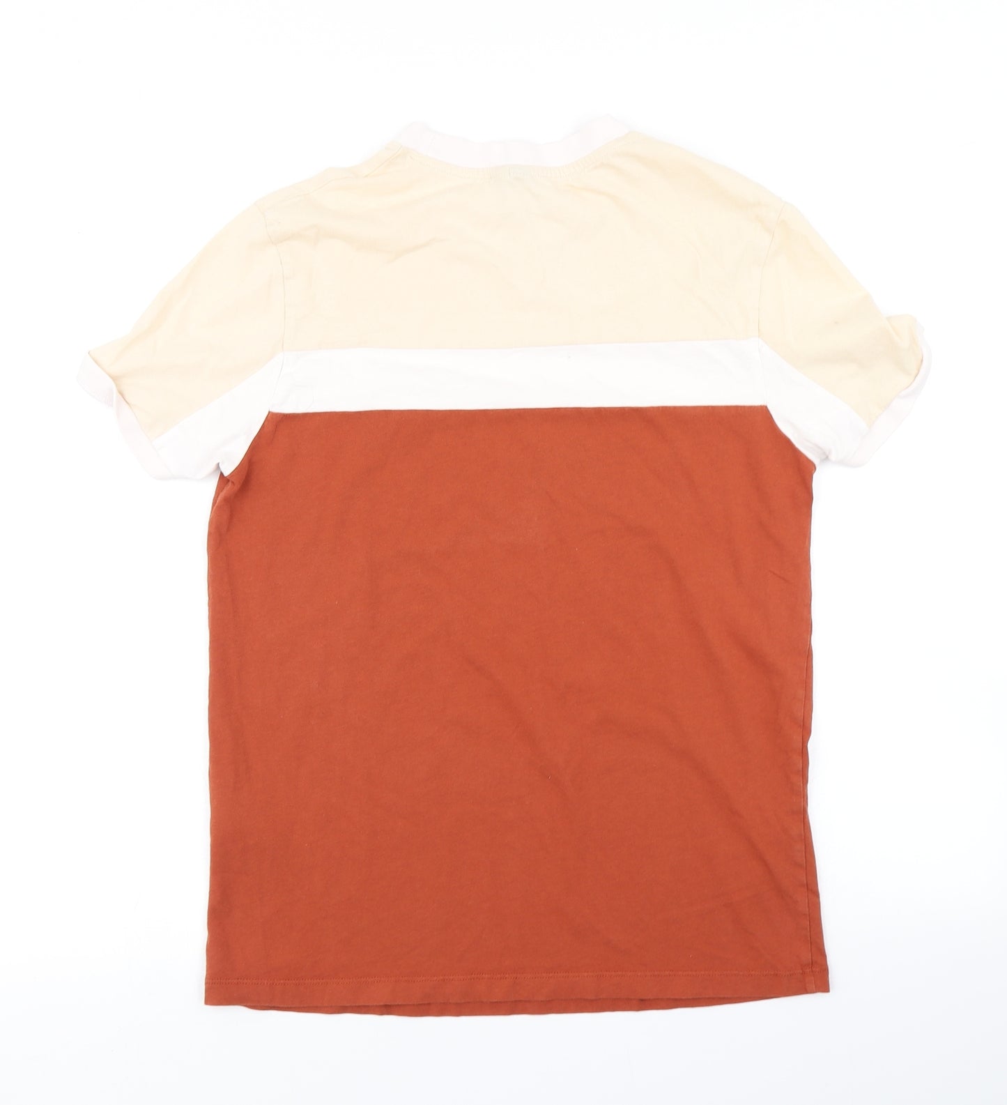 ASOS Mens Brown Colourblock   T-Shirt Size S
