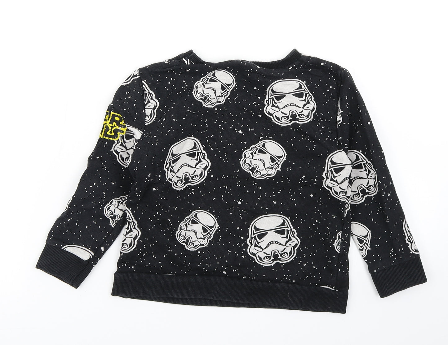 Primark Boys Black Spotted  Pullover Sweatshirt Size 3-4 Years  - Star Wars