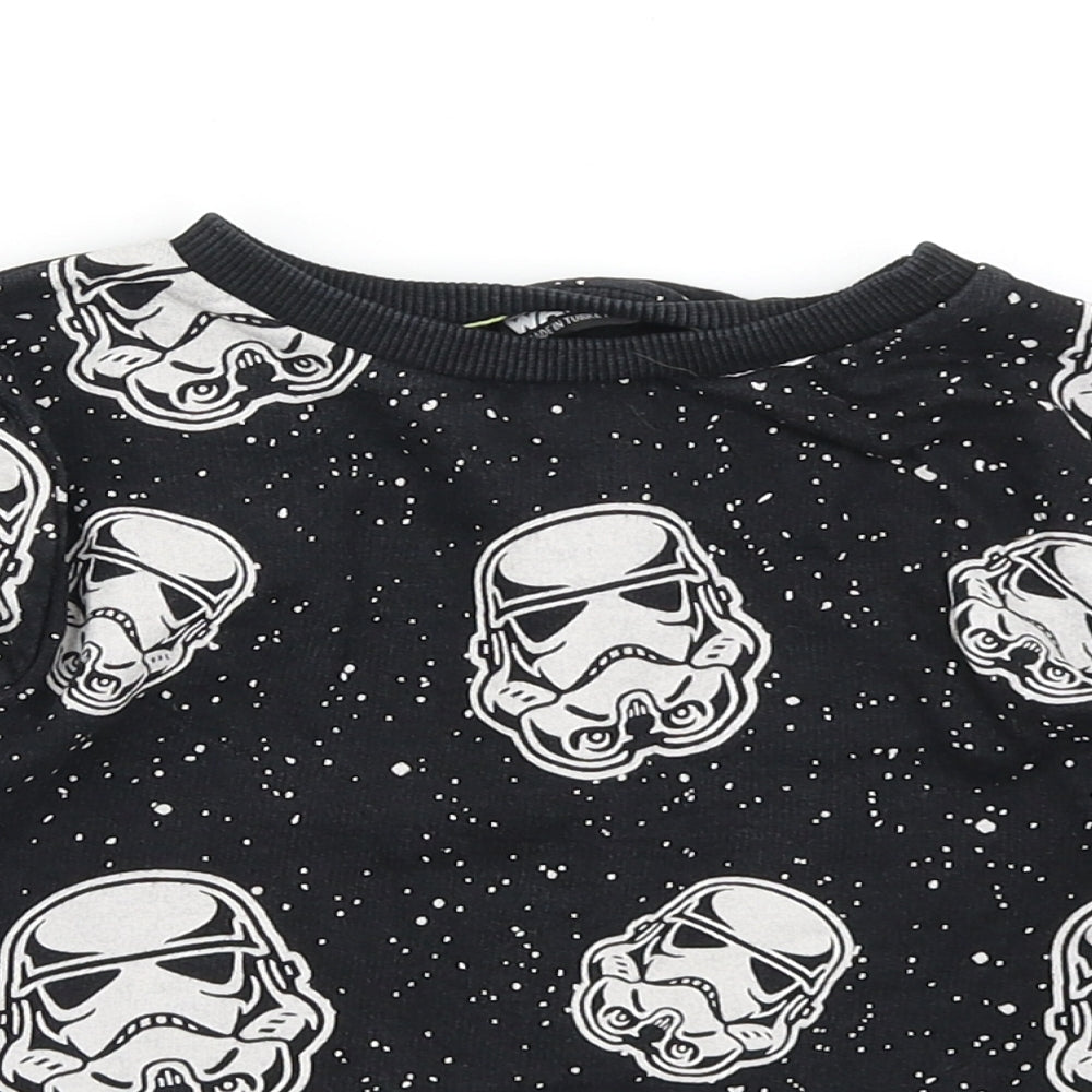 Primark Boys Black Spotted  Pullover Sweatshirt Size 3-4 Years  - Star Wars
