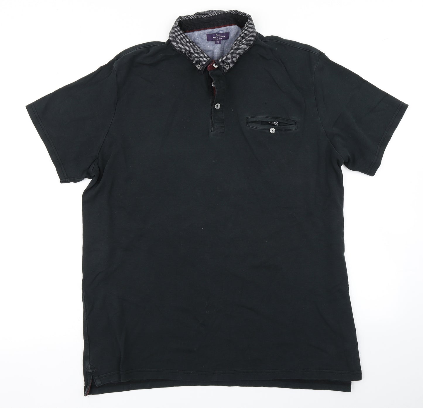 George Mens Black    Polo Size XL