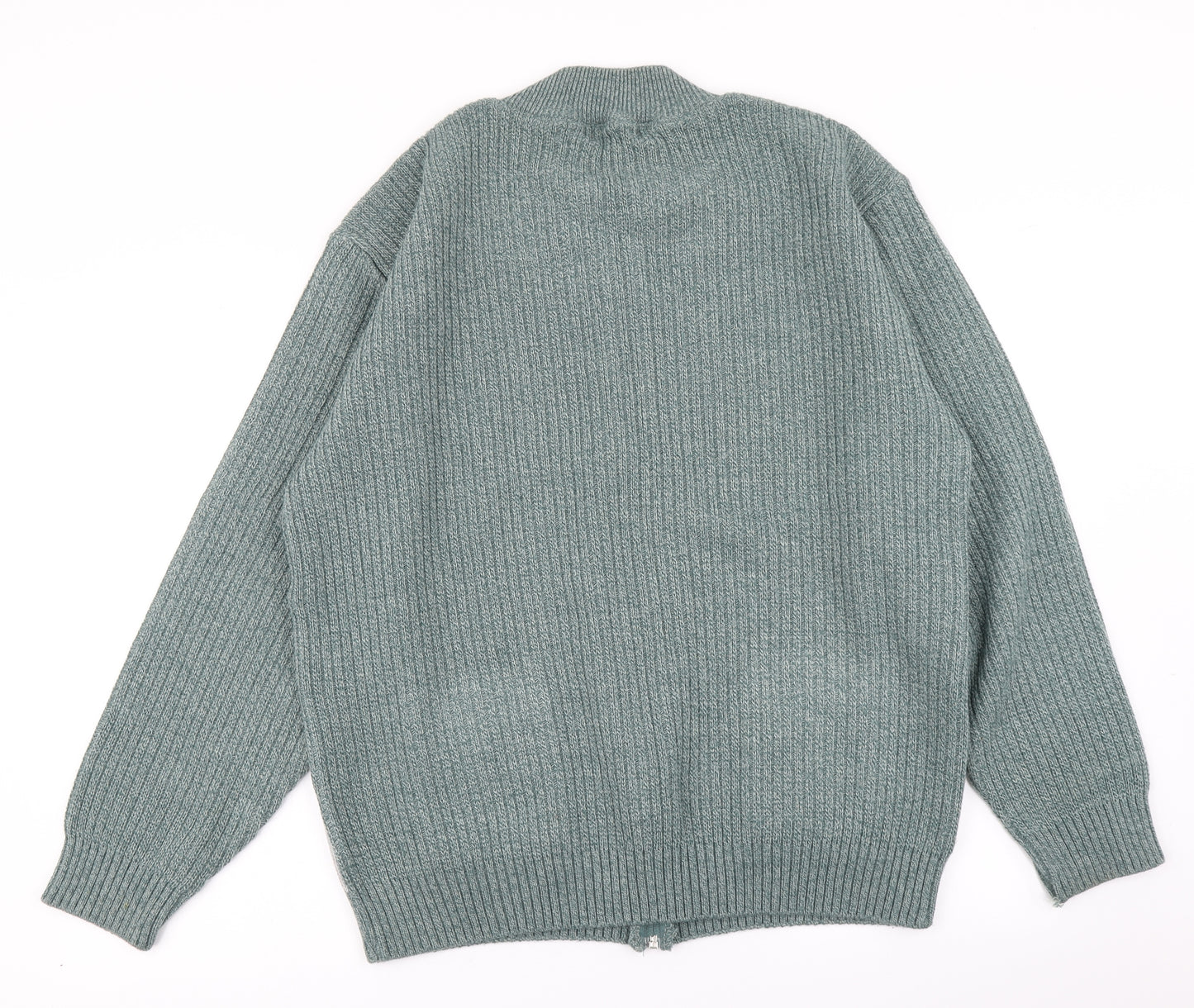 Carabou Mens Green  Knit Cardigan Jumper Size L