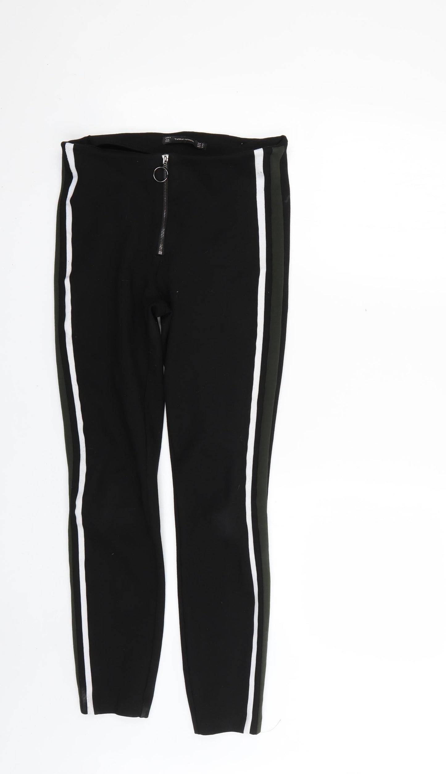 Zara Womens Black Striped  Trousers  Size M L24 in