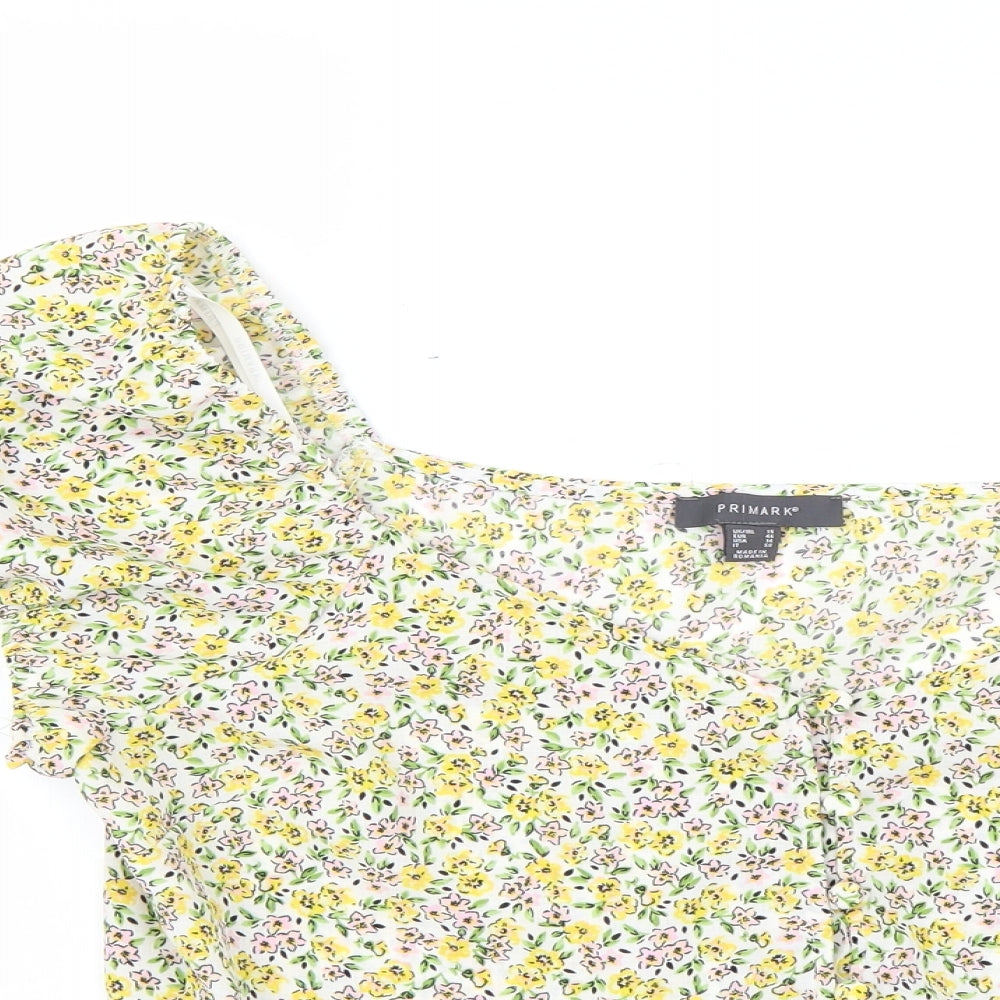 Primark Womens Multicoloured Floral  Basic Blouse Size 18