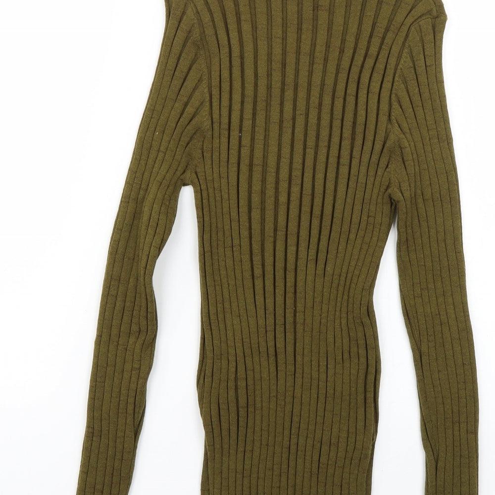 Topshop Womens Green   Basic Blouse Size L