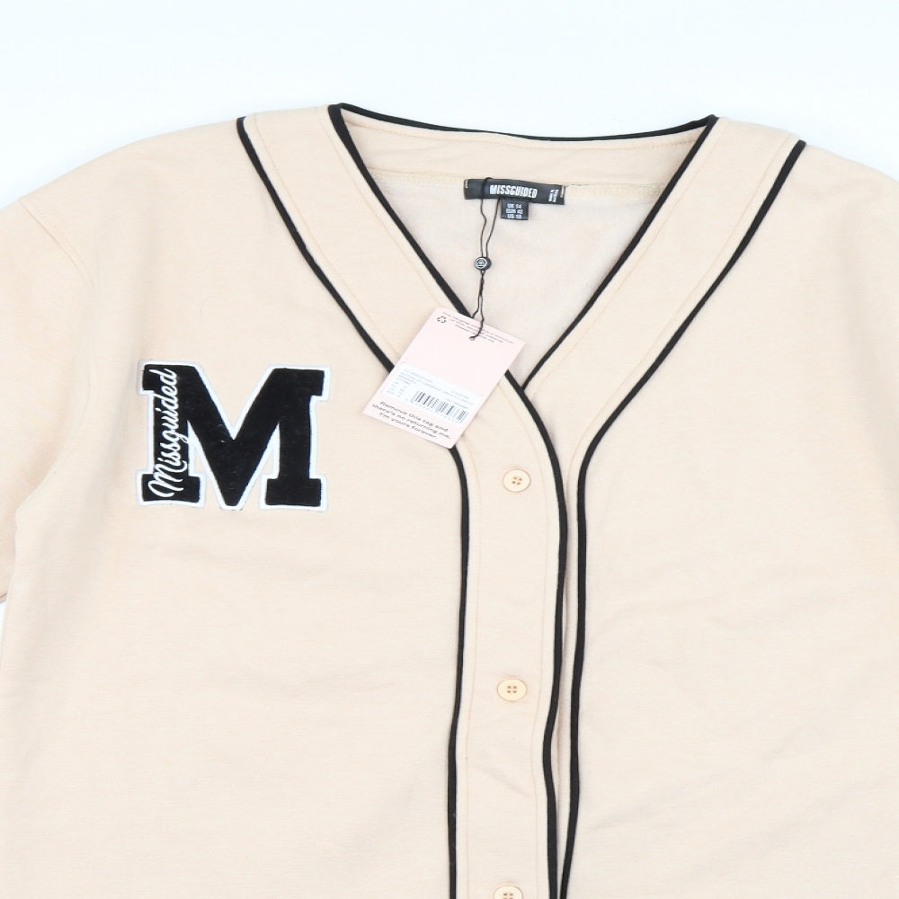 Missguided Womens Beige   Cardigan Jumper Size 14