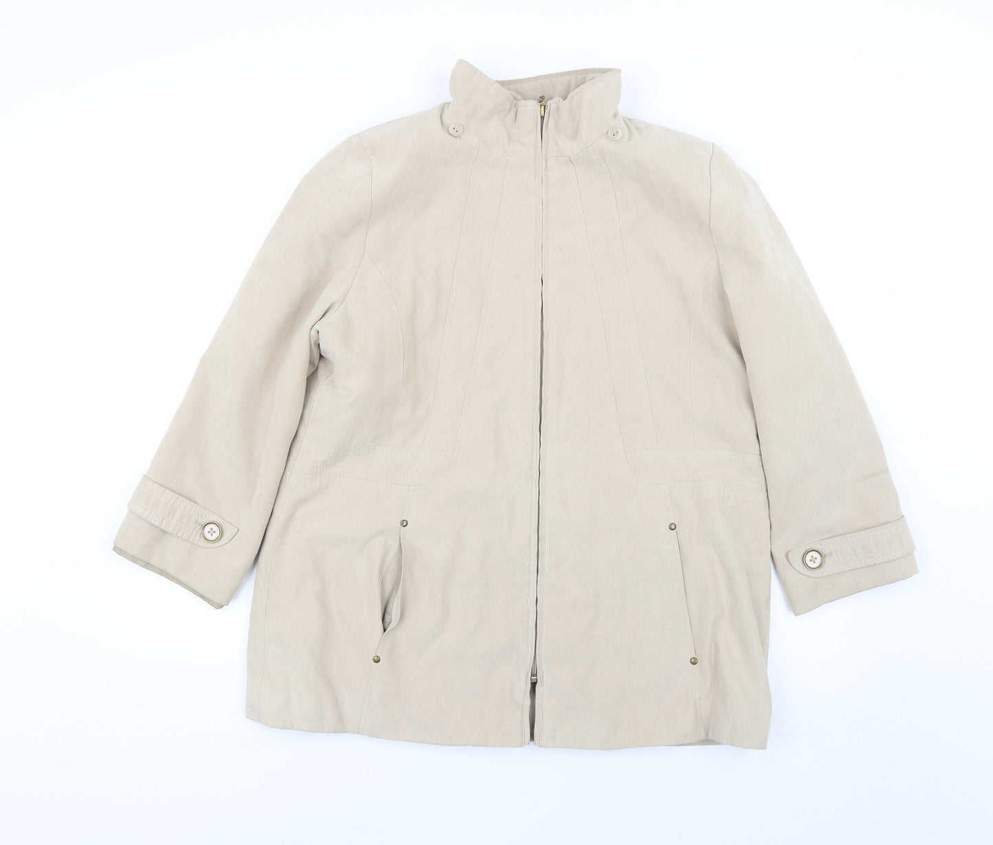 bm  Mens Beige   Overcoat Coat Size S