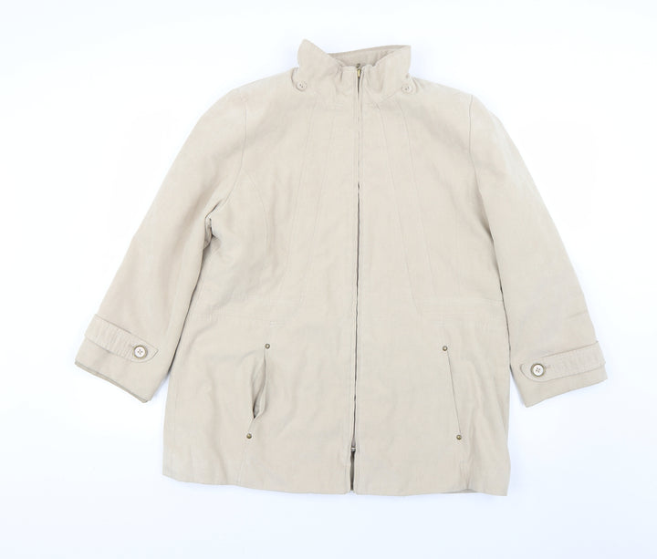 bm  Mens Beige   Overcoat Coat Size S
